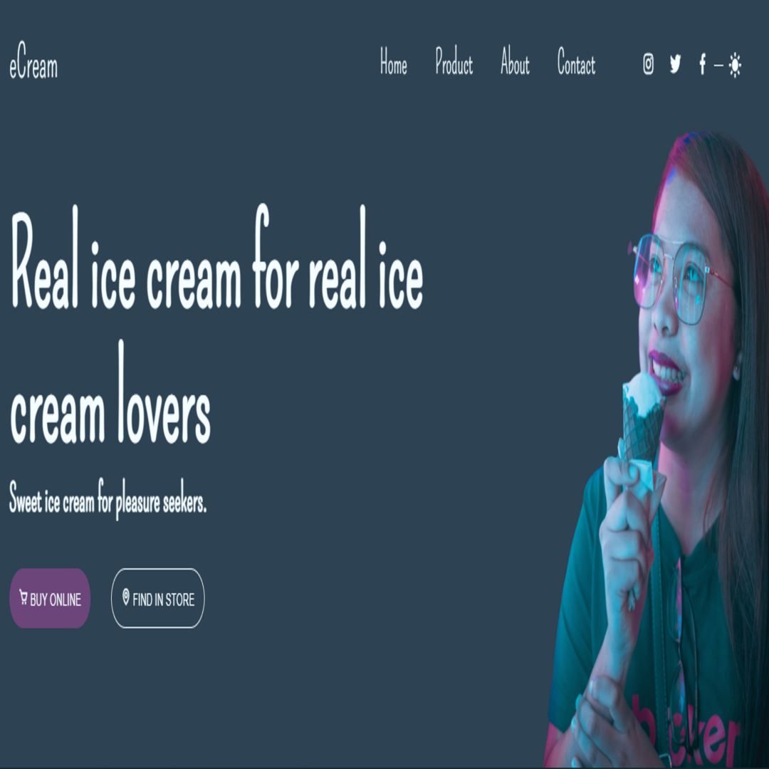 Creating an Ice Cream Shop Landing Page with HTML, CSS, and JavaScript